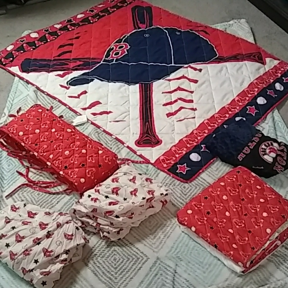 Boston Red Socks baseball baby bedding/ nursery